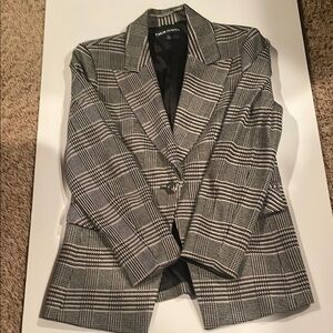 Catherine Malandrino Black and White Plaid Blazer
